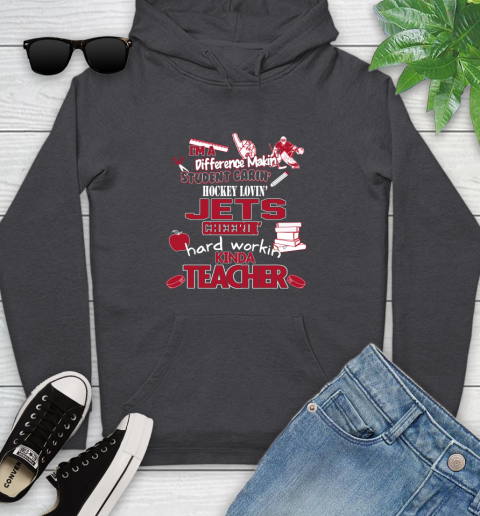 Winnipeg Jets NHL I'm A Difference Making Student Caring Hockey Loving Kinda Teacher Youth Hoodie 8