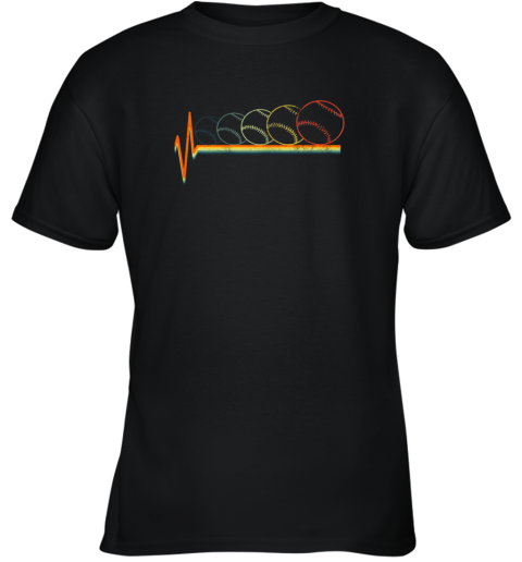 Baseball Shirt Heartbeat Shirt Heart Frequency Gift Youth T-Shirt