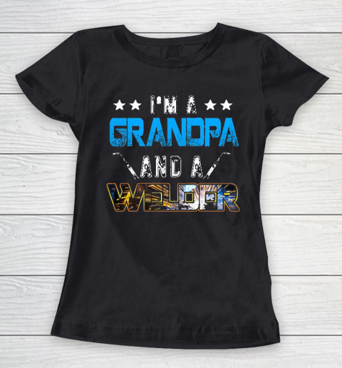Welder American Usa Patriotic Welder Grandpa Women's T-Shirt