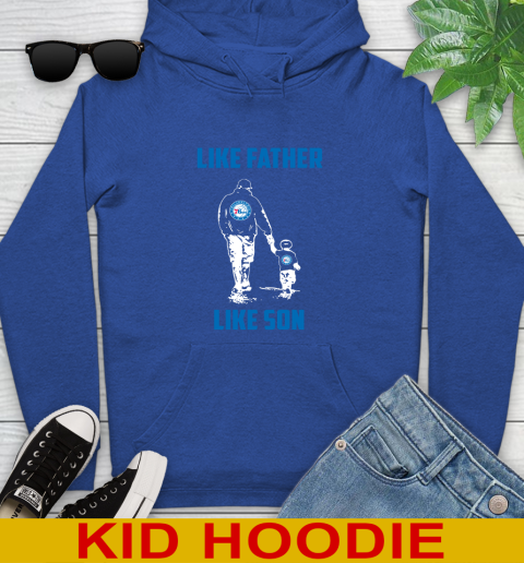 Philadelphia 76ers NBA Basketball Like Father Like Son Sports Youth Hoodie 10