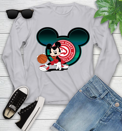NBA Atlanta Hawks Mickey Mouse Disney Basketball Youth Long Sleeve 5