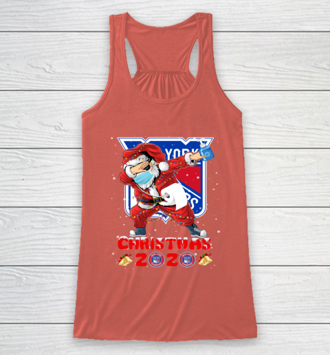 New York Rangers Funny Santa Claus Dabbing Christmas 2020 NHL Racerback Tank 3
