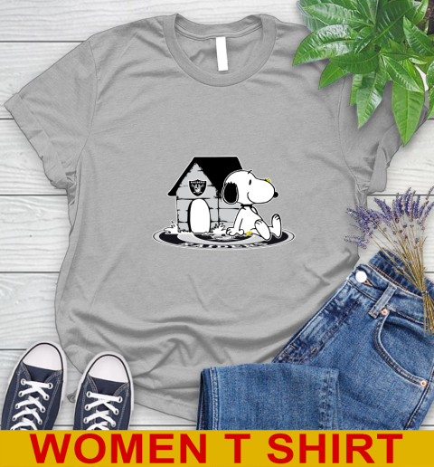 NFL Football Oakland Raiders Snoopy The Peanuts Movie Shirt Women's T-Shirt 5