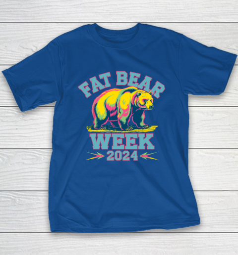 Fat Bear Week 2024 Grazer Animal Lover Alaska Katmai Nature Youth T-Shirt 6