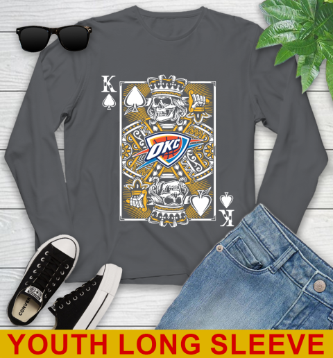 Oklahoma City Thunder NBA Basketball The King Of Spades Death Cards Shirt Youth Long Sleeve 9