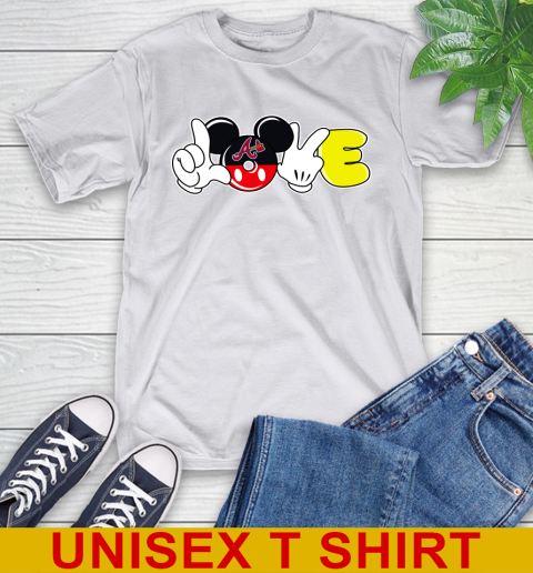 Atlanta Braves MLB Baseball Love Mickey Disney Sports T-Shirt 12