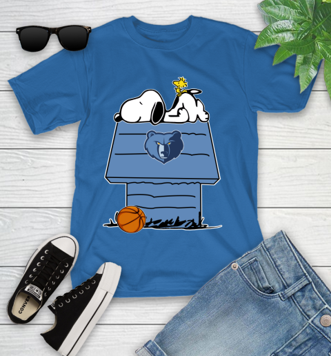 Memphis Grizzlies NBA Basketball Snoopy Woodstock The Peanuts Movie Youth T-Shirt 9