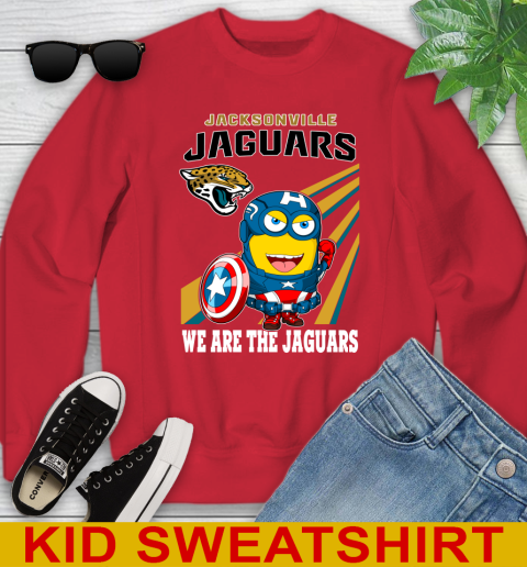 NFL Football Jacksonville Jaguars Captain America Marvel Avengers Minion Shirt Youth Sweatshirt 7