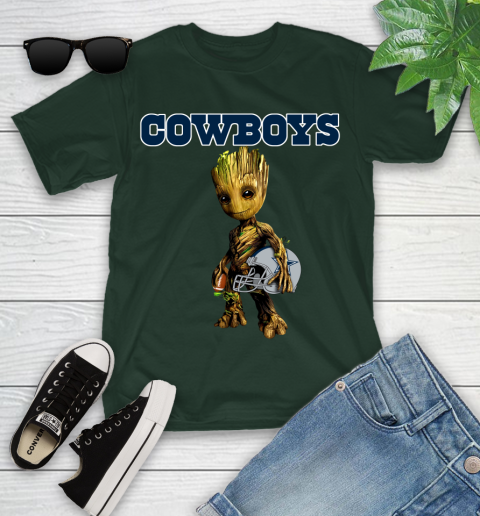 Dallas Cowboys NFL Football Groot Marvel Guardians Of The Galaxy Youth T-Shirt 5