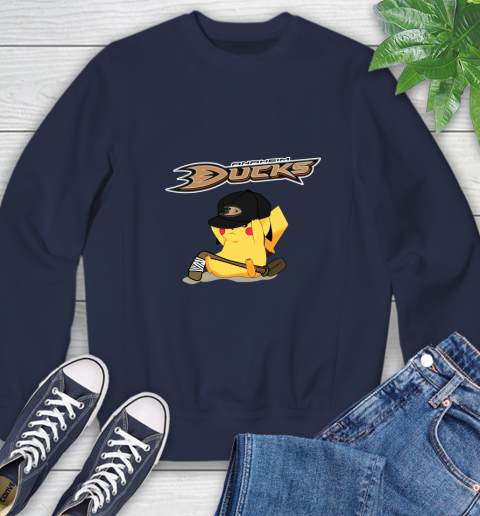 NHL Pikachu Hockey Sports Anaheim Ducks Sweatshirt 3