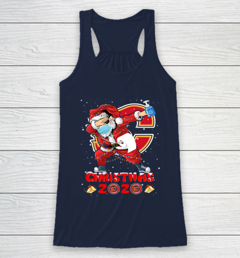Calgary Flames Funny Santa Claus Dabbing Christmas 2020 NHL Racerback Tank 8