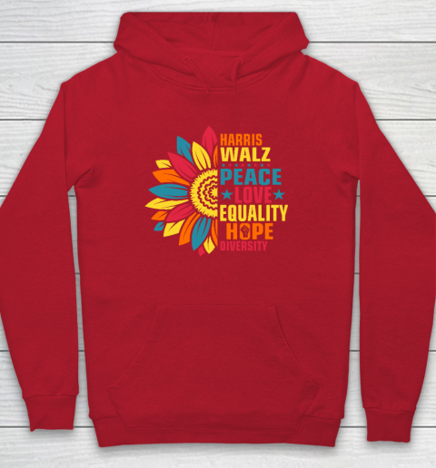 Equality Hope Diversity Kamala Harris Waltz Peace Love Hoodie 6