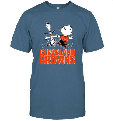 Snoopy And Charlie Brown Happy Cleveland Browns Shirt