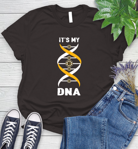 Boston Bruins NHL Hockey It's My DNA Sports Women's T-Shirt 11