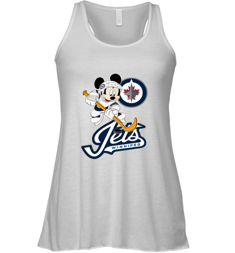 NHL Hockey Mickey Mouse Team Winniepg Jets Racerback Tank