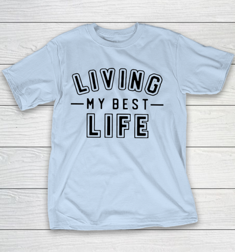 UNIVERSITY GOLD Living My Best Life Youth T-Shirt 4