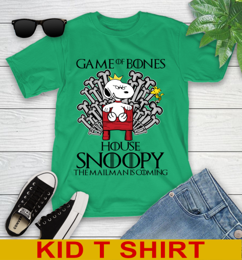 Game of bones house snoopy the mailman is coming tshirt 87