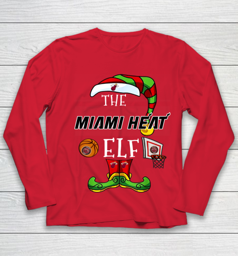 Miami Heat Christmas ELF Funny NBA Youth Long Sleeve 8