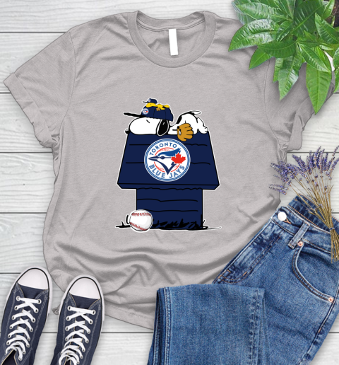 MLB Toronto Blue Jays Snoopy Woodstock The Peanuts Movie Baseball T Shirt Women's T-Shirt 10