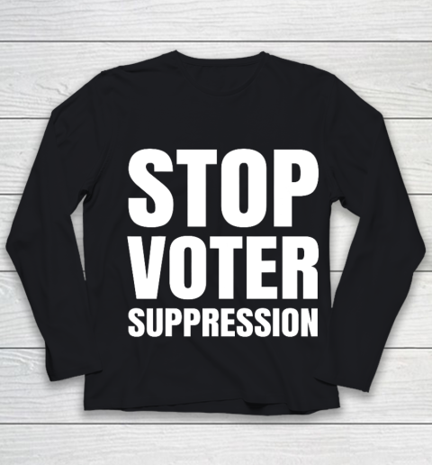 Black Voters Matter Protect The Vote Stop Voter Suppression Youth Long Sleeve
