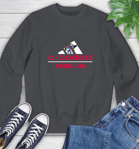 MLB A Badass Minnesota Twins Fan Adidas Baseball Sports Sweatshirt 6