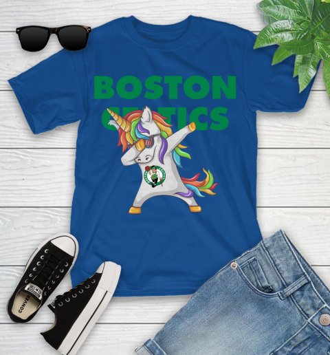 Boston Celtics NBA Basketball Funny Unicorn Dabbing Sports Youth T-Shirt 9