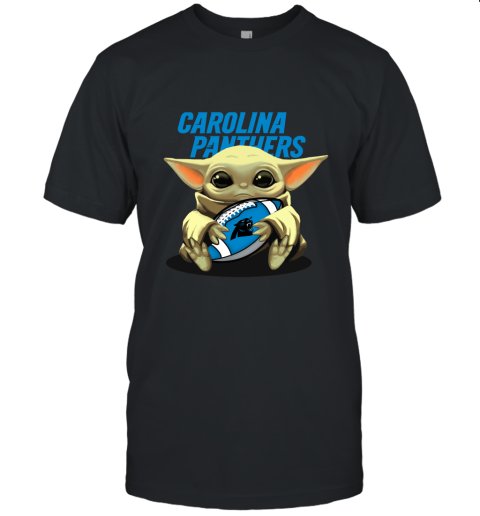 Baby Yoda Loves The Carolina Panthers Star Wars NFL Unisex Jersey Tee