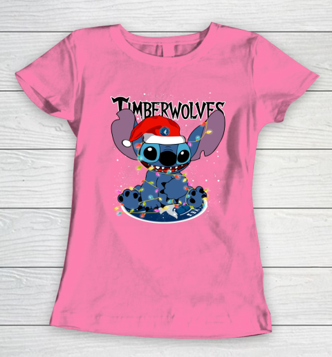 Minnesota Timberwolves NBA noel stitch Basketball Christmas Women's T-Shirt 9