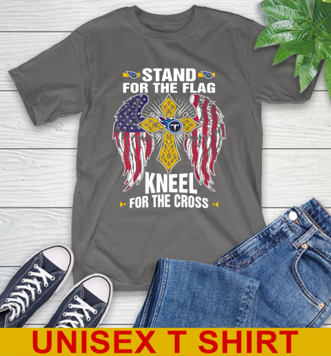 NFL Football Tennessee Titans Stand For Flag Kneel For The Cross Shirt T-Shirt 10