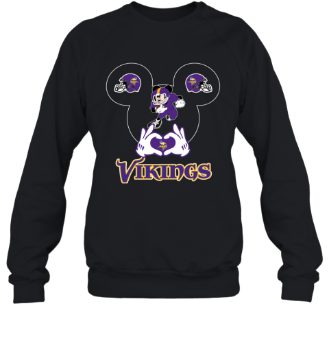 I Love The Vikings Mickey Mouse Minnesota Vikings Sweatshirt