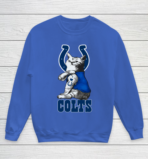 NFL Football My Cat Loves Indianapolis Colts Youth Sweatshirt 6