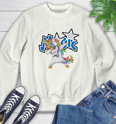 Orlando Magic NBA Basketball Funny Unicorn Dabbing Sports Sweatshirt
