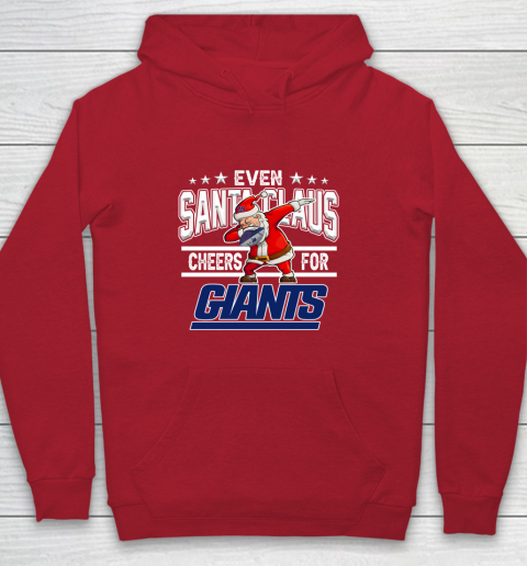 New York Giants Even Santa Claus Cheers For Christmas NFL Youth Hoodie 7