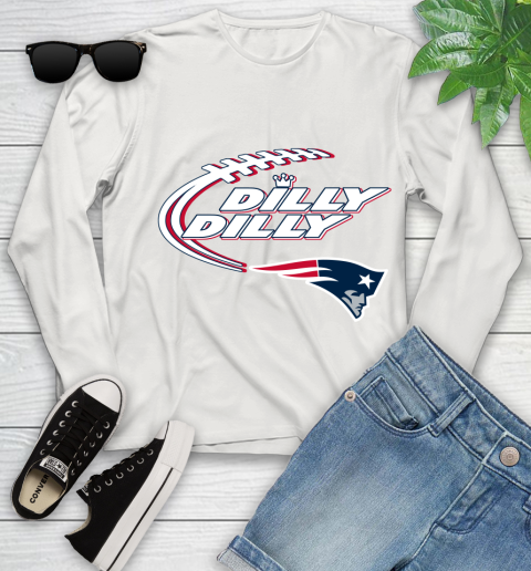 NFL New England Patriots Dilly Dilly Football Sports Youth Long Sleeve 12
