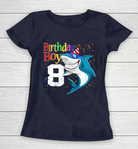 Kids 8th Birthday Boy Shark Shirts 8 Jaw Some Four Tees Boys 8 Years Old Women's T-Shirt 2