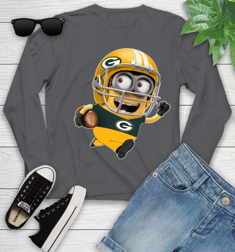 NFL Green Bay Packers Minions Disney Football Sports Youth Long Sleeve 8