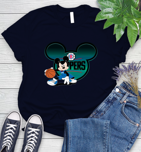 NBA LA Clippers Mickey Mouse Disney Basketball Women's T-Shirt 3