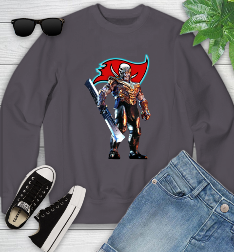 NFL Thanos Gauntlet Avengers Endgame Football Tampa Bay Buccaneers Youth Sweatshirt 6
