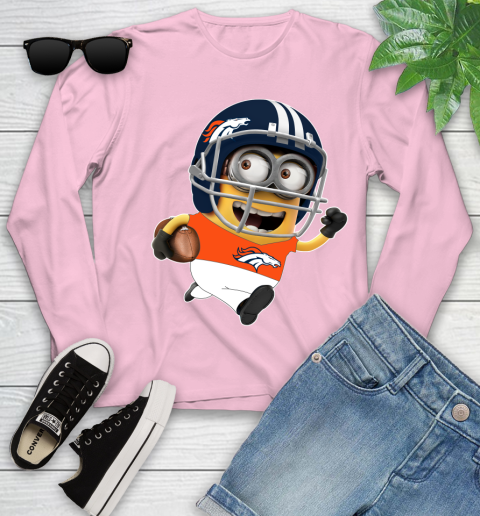 NFL Denver Broncos Minions Disney Football Sports Youth Long Sleeve 10