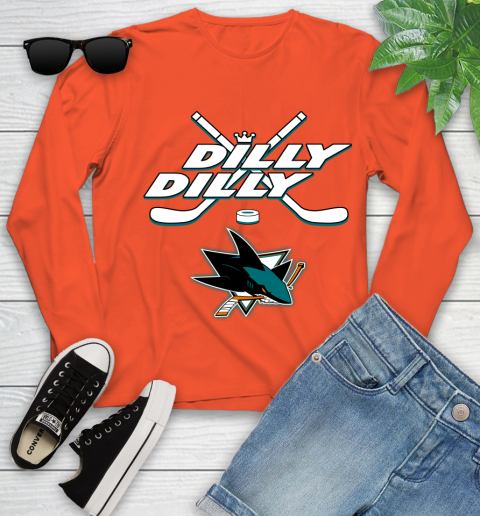 NHL San Jose Sharks Dilly Dilly Hockey Sports Youth Long Sleeve 4