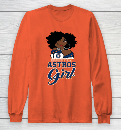 Houston Astross Girl MLB Long Sleeve T-Shirt 5