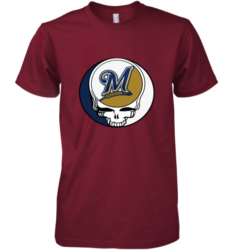 Milwaukee Brewers The Grateful Dead Baseball MLB Mashup Premium Men's T- Shirt 