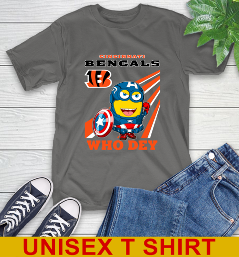 NFL Football Cincinnati Bengals Captain America Marvel Avengers Minion Shirt T-Shirt 10