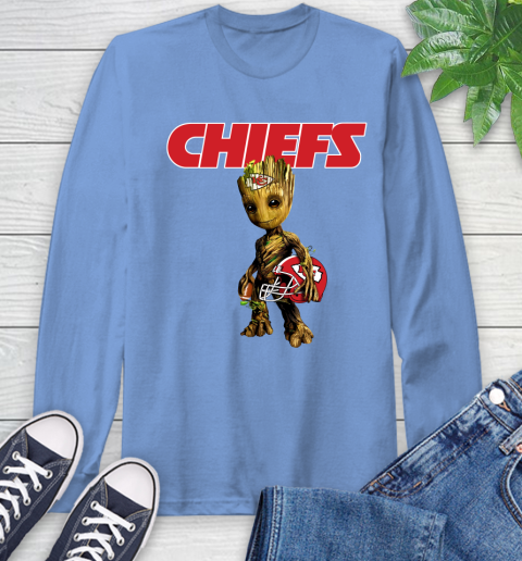 Kansas City Chiefs NFL Football Groot Marvel Guardians Of The Galaxy Long Sleeve T-Shirt 11