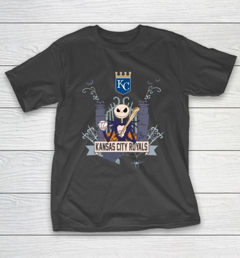 MLB Kansas City Royals Baseball Jack Skellington Halloween T-Shirt