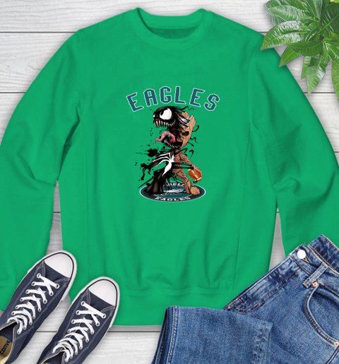 NFL Philadelphia Eagles Football Venom Groot Guardians Of The Galaxy Sweatshirt 6