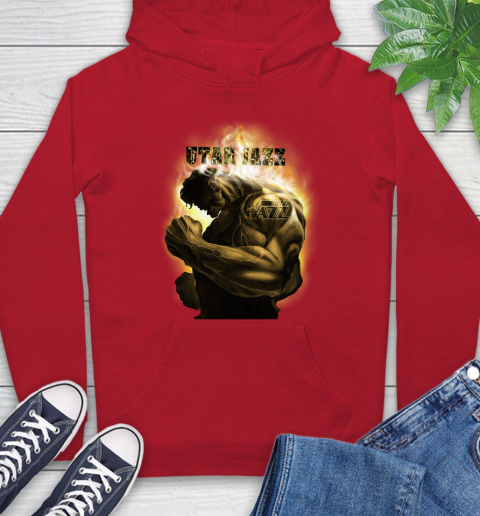 Utah jazz hoodie red 2025