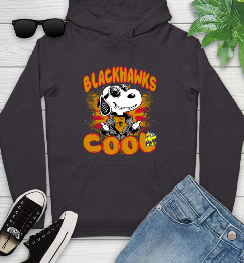 NHL Hockey Chicago Blackhawks Cool Snoopy Shirt Youth Hoodie 6