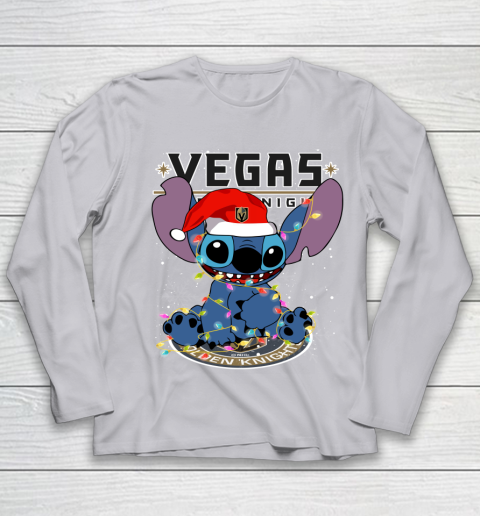 Vegas Golden Knights NHL Hockey noel stitch Christmas Youth Long Sleeve 3