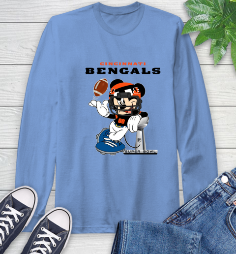 NFL Cincinnati Bengals Mickey Mouse Disney Super Bowl Football T Shirt Long Sleeve T-Shirt 11